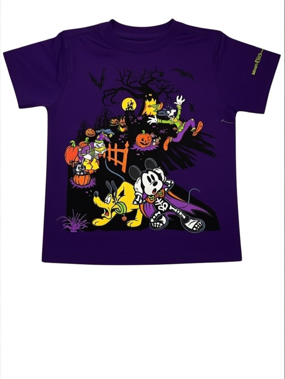 Disney Purple Halloween Mickey & Pluto Graphic Tee